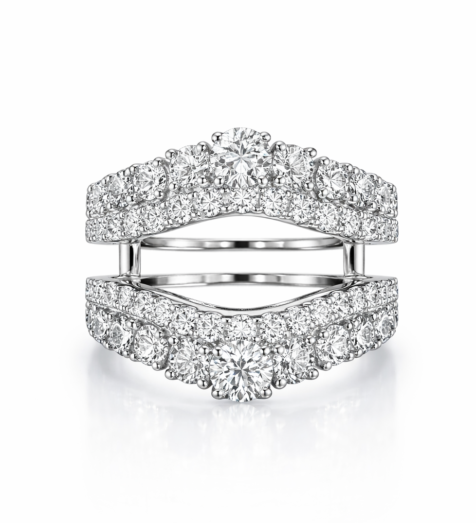 Luciana 2.00m Carat Round Diamond Ring Guard